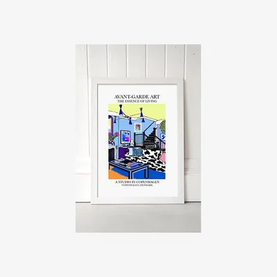 Urban Outfitters blanchouse Copenhagen Wall Art Print - White UK 3 at Urban Outfitters