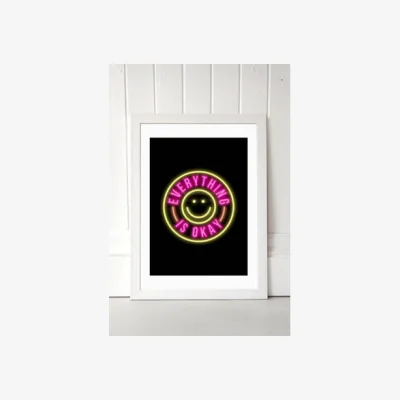 Urban Outfitters Julia Walck Everything Is Okay Wall Art Print - White 1 at Urban Outfitters