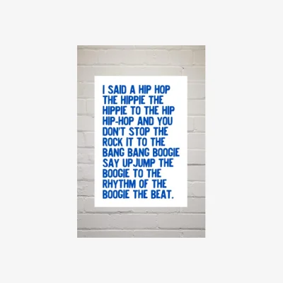 Urban Outfitters UO Exclusive Blue Honeymoon Hotel Rapper's Delight Wall Art Print - Assorted UK 3 at Urban Outfitters
