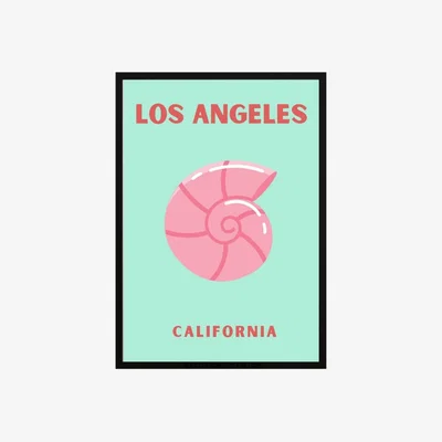 Wolf & Badger Los Angeles Shell California Poster | Artchi
