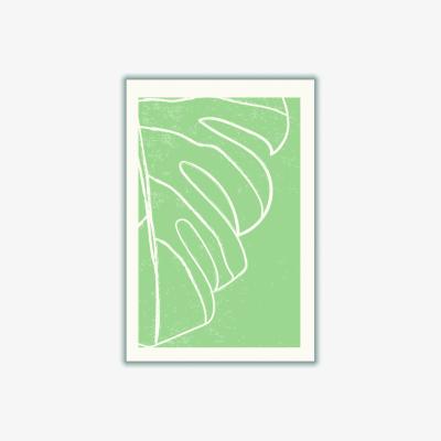 Wolf & Badger Green Minimal Monstera Collection 3 A3 297 X 420Mm Stanley Print House