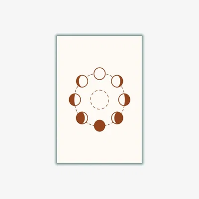 Wolf & Badger Brown Everything Goes In Cycles A4 210 X 297Mm Stanley Print House