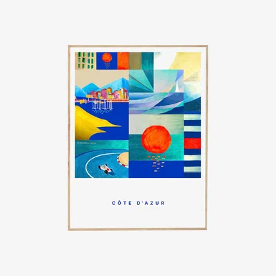 Wolf & Badger Colourful Côte D'azur Travel Poster: Sunrises And Sunsets By The Sea Awol