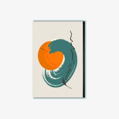Wolf & Badger Yellow / Orange Sunshine Abstract Swirl Extra Large Stanley Print House