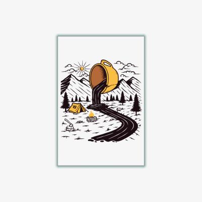 Wolf & Badger Brown Coffee Is Life A1 594 X 841Mm Stanley Print House