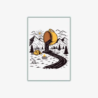 Wolf & Badger Brown Coffee Is Life A1 594 X 841Mm Stanley Print House