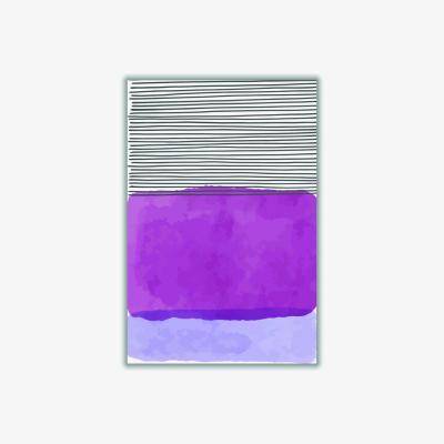Wolf & Badger Pink / Purple Watercolor Lines Series #3 A4 210 X 297Mm Stanley Print House