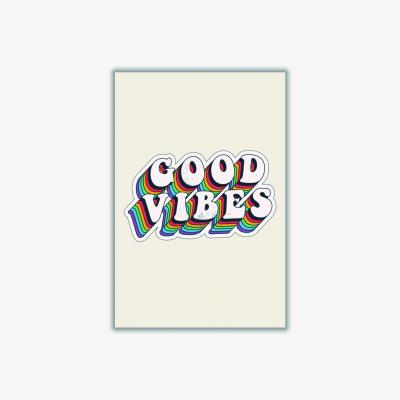 Wolf & Badger Good Vibes!! Large Stanley Print House