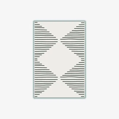 Wolf & Badger Black Minimal Line Design 2 A4 210 X 297Mm Stanley Print House