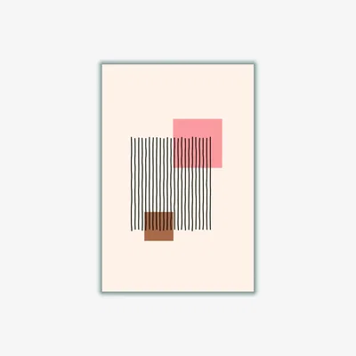 Wolf & Badger Rose Gold Geometric Abstract Shapes Iiii Large Stanley Print House