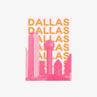 Wolf & Badger Pink / Purple Dallas Vibes Art | Artchi
