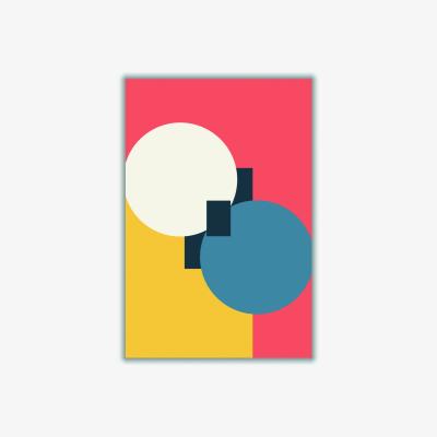 Wolf & Badger Abstract Geometric Fun #1 A4 210 X 297Mm Stanley Print House