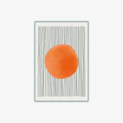Wolf & Badger Yellow / Orange Abstract Color Vibe #2 A4 210 X 297Mm Stanley Print House