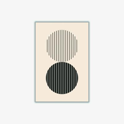 Wolf & Badger Black Minimal Circle Vibes #4 A2 420 X 594Mm Stanley Print House