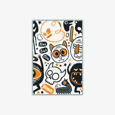 Wolf & Badger Yellow / Orange This Is A Doodle #2 Large Stanley Print House