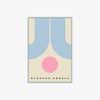 Wolf & Badger Rose Gold Bauhaus Design A4 210 X 297Mm Stanley Print House
