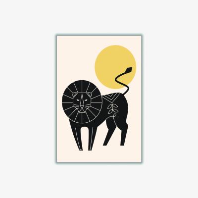 Wolf & Badger Yellow / Orange King Of The Jungle Extra Large Stanley Print House
