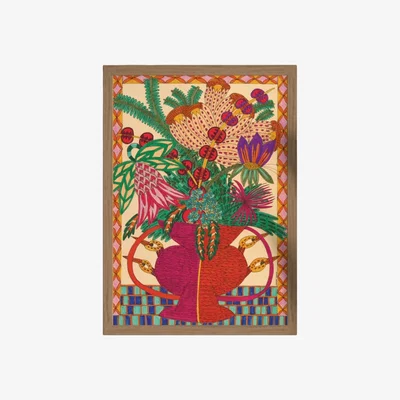 Wolf & Badger Pink / Purple / Red Les Oiseaux - Art Print Fine Art | Creature Marseille