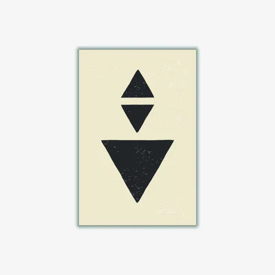 Wolf & Badger Black Abstract Triangles #3 Extra Large Stanley Print House