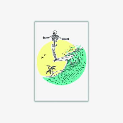 Wolf & Badger Hang 10 Zen A4 210 X 297Mm Stanley Print House