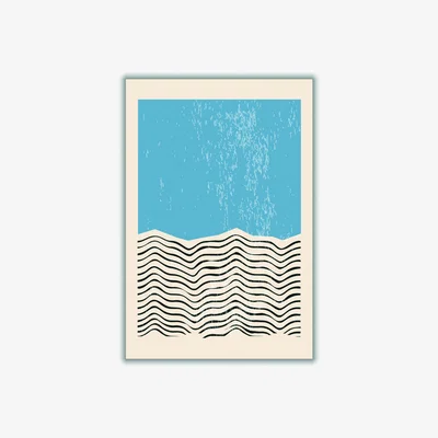 Wolf & Badger Blue Minimal Abstract Set #2 Xxs Stanley Print House