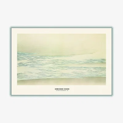 Wolf & Badger Neutrals Kamisaka Sekka - Ocean Waves From Momoyogusa A1 594 X 841Mm Stanley Print House