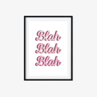 Wolf & Badger Blah Blah Blah A3 297 X 420Mm The Native State