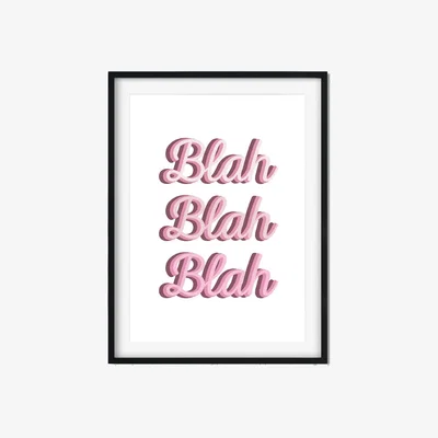 Wolf & Badger Blah Blah Blah A3 297 X 420Mm The Native State