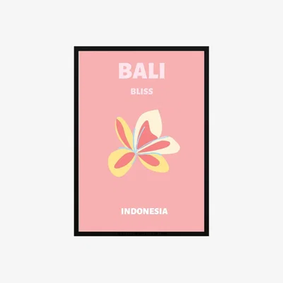 Wolf & Badger Bali Bliss Flower Poster | Artchi