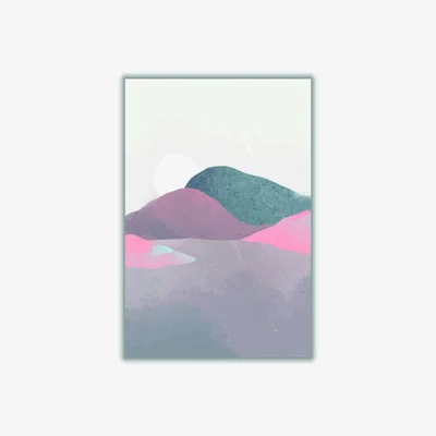 Wolf & Badger Rose Gold Minimal Landscape 3 Extra Small Stanley Print House