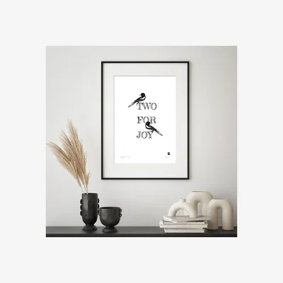 Wolf & Badger Black The Curious Magpie Series - Two For Joy Curiosity Snug