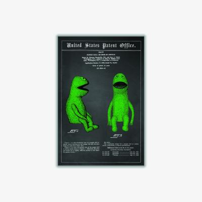Wolf & Badger Green Kermit The Frog Patent Small Stanley Print House