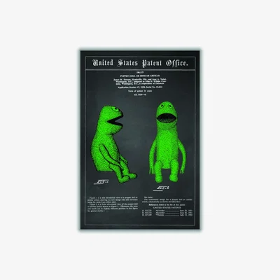 Wolf & Badger Green Kermit The Frog Patent Small Stanley Print House
