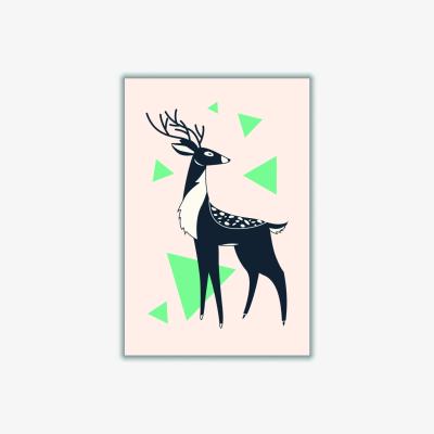 Wolf & Badger Green Abstract Deer #8 Extra Small Stanley Print House