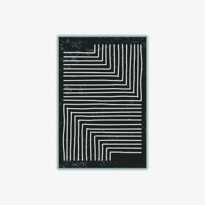 Wolf & Badger Black And White Line 2 A4 210 X 297Mm Stanley Print House