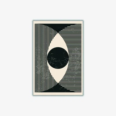 Wolf & Badger Black & White Geometric Shapes 2 A2 420 X 594Mm Stanley Print House