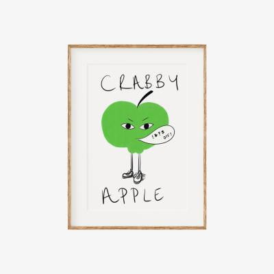 Wolf & Badger Crabby Apple Print A3 297 X 420Mm Oh Oly