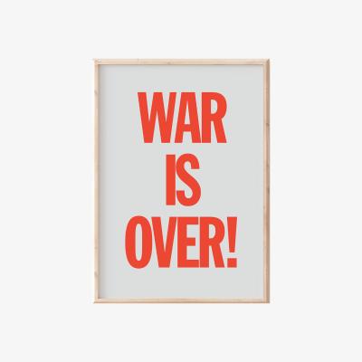 Wolf & Badger Grey / Red A3 War Is Over Print Sofe Store