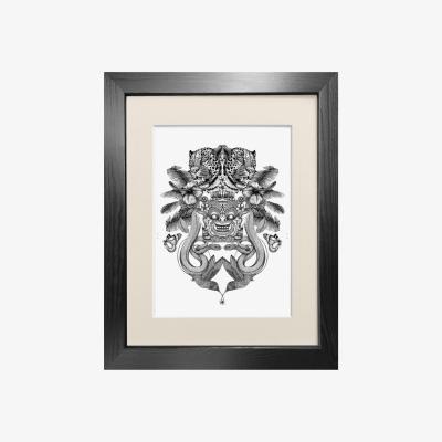 Wolf & Badger Black 'Balinese Jungle' - Fine Art Print A5 Emily Carter