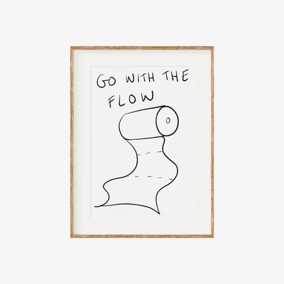 Wolf & Badger Go With The Flow Print A3 297 X 420Mm Oh Oly