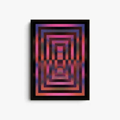 Wolf & Badger Pink / Purple Frame - Giclee Fine Art Print - Small | A3 | 297 X 420Mm | East Side Studio London