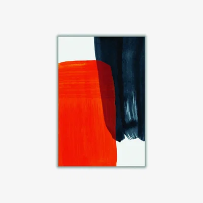 Wolf & Badger Red Bright Abstract Design #2 A3 297 X 420Mm Stanley Print House