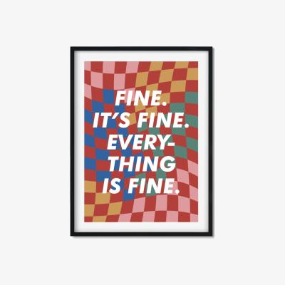 Wolf & Badger It's Fine - A3 Size A3 297 X 420Mm The Native State