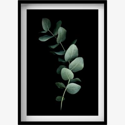 Wolf & Badger Green / Black Eucalyptus Print A3 297 X 420Mm Francesca Wild