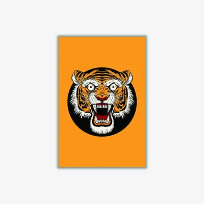 Wolf & Badger Yellow / Orange Vintage Tiger Xxs Stanley Print House
