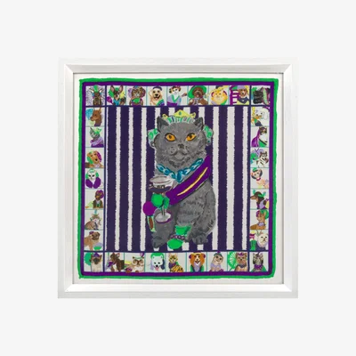 Wolf & Badger British Shorthair Framed Silk Art | Un Poco