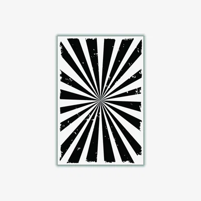 Wolf & Badger Black Sun Rays A3 297 X 420Mm Stanley Print House