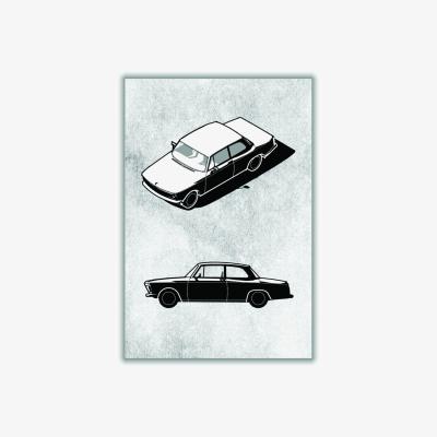 Wolf & Badger Black Minimal Car Series Ii Extra Large Stanley Print House