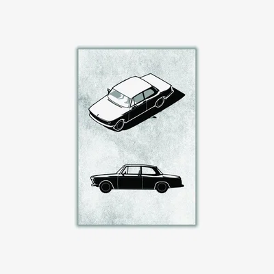 Wolf & Badger Black Minimal Car Series Ii Extra Large Stanley Print House