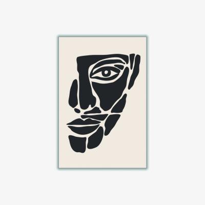 Wolf & Badger Black Abstract Face Series #2 Large Stanley Print House